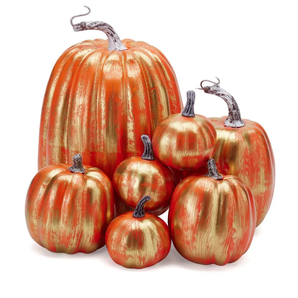 7Pcs Thanksgiving Artificial Pumpkin Home Decoration Sets, Artificial Vegetables Pumpkin for Fall Halloween Home Decor