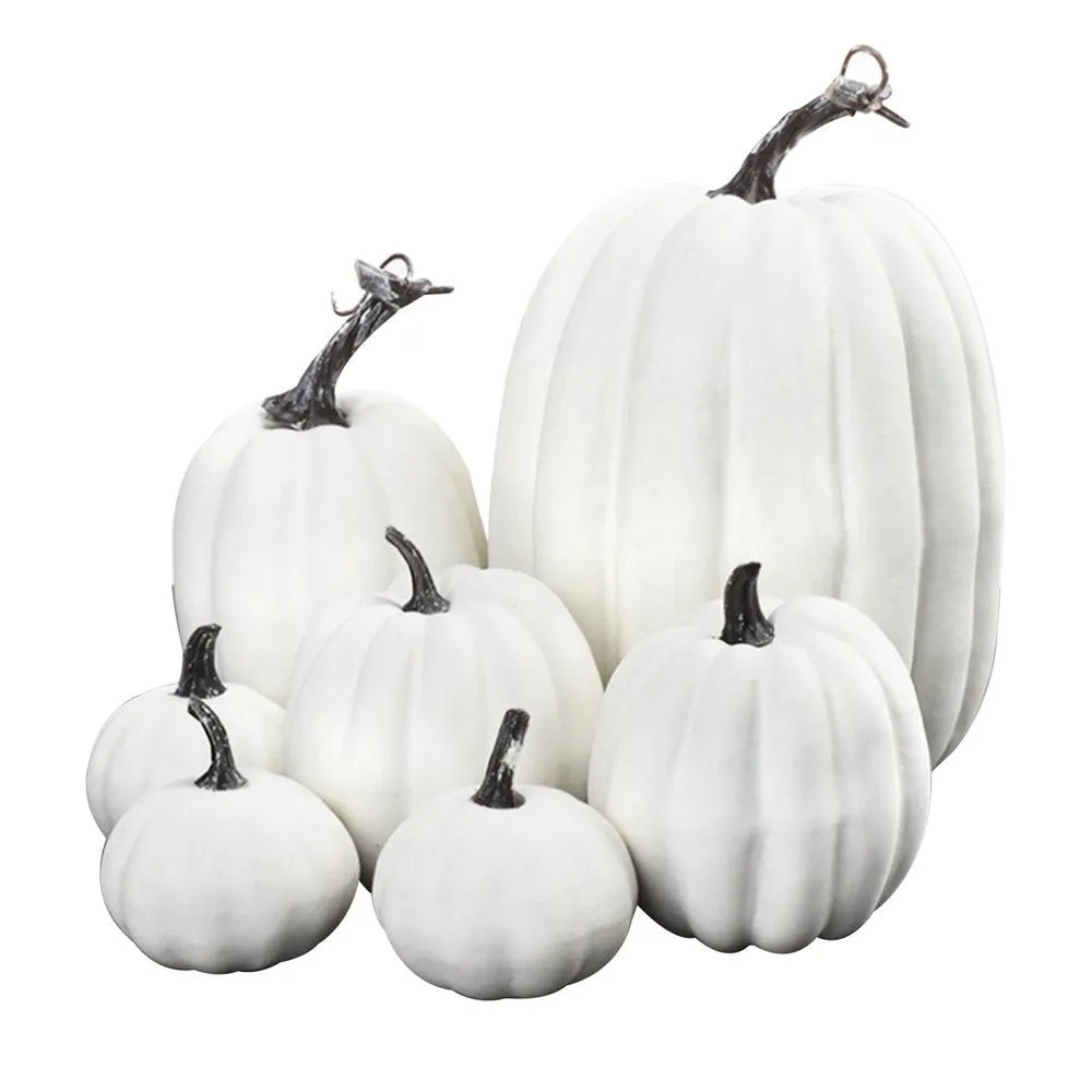 7Pcs Thanksgiving Artificial Pumpkin Home Decoration Sets, Artificial Vegetables Pumpkin for Fall Halloween Home Decor