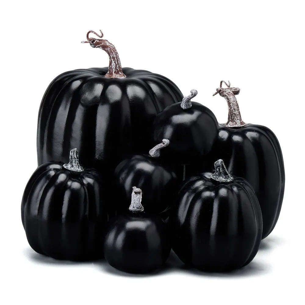 7Pcs Thanksgiving Artificial Pumpkin Home Decoration Sets, Artificial Vegetables Pumpkin for Fall Halloween Home Decor