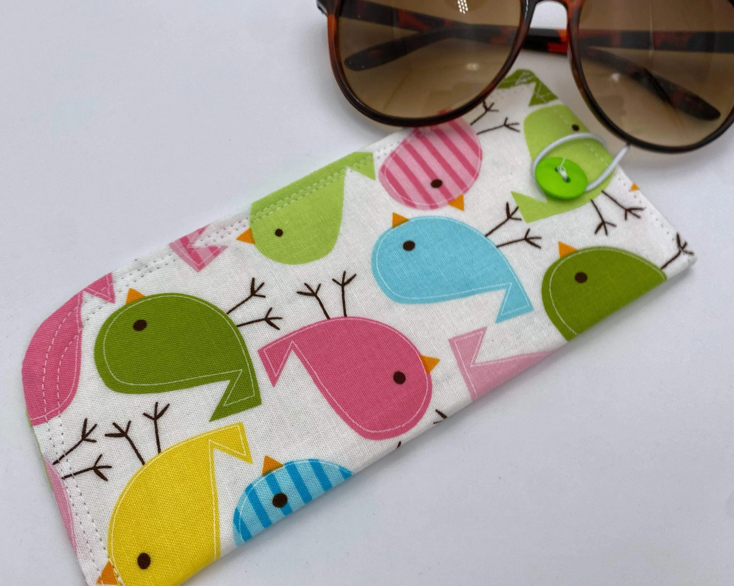 Birds Eye Glasses Case, Animal Reading Glasses Pouch, Sunglasses Cozy