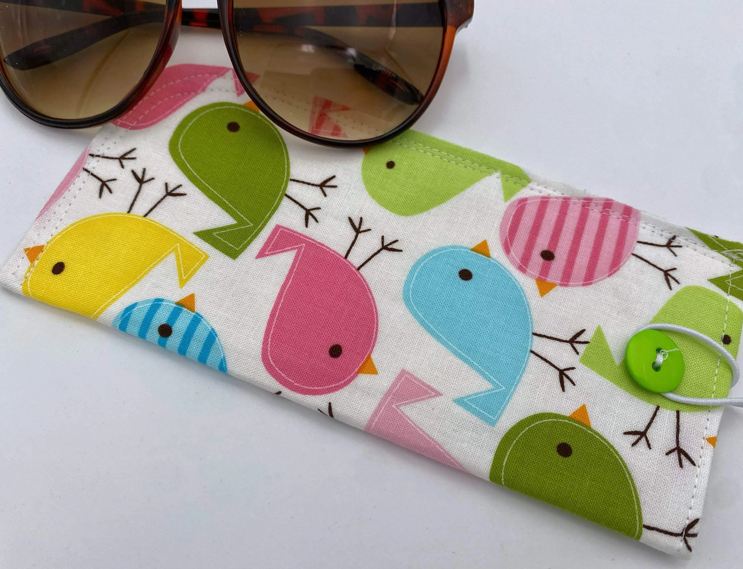 Birds Eye Glasses Case, Animal Reading Glasses Pouch, Sunglasses Cozy