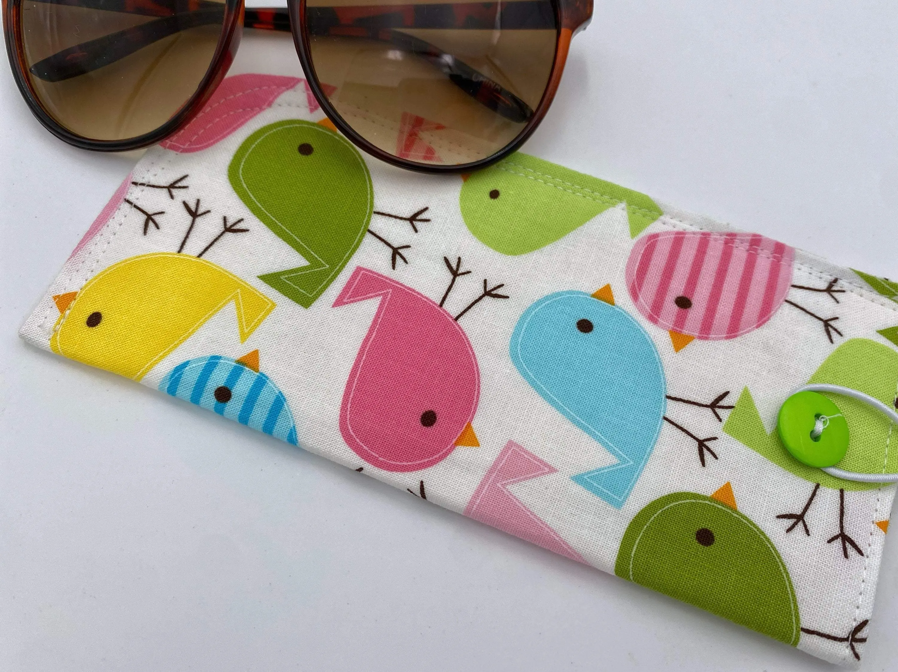 Birds Eye Glasses Case, Animal Reading Glasses Pouch, Sunglasses Cozy