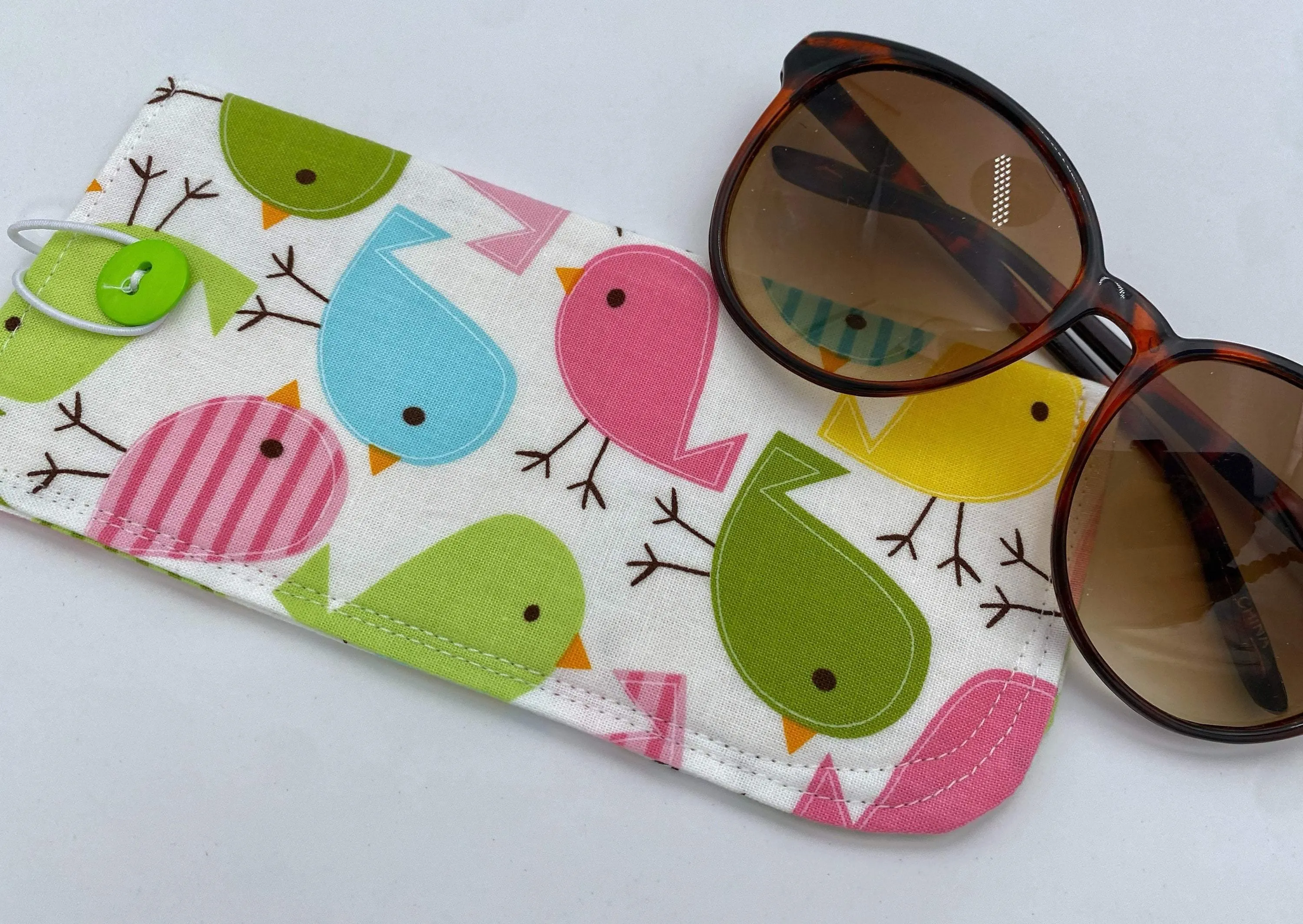 Birds Eye Glasses Case, Animal Reading Glasses Pouch, Sunglasses Cozy