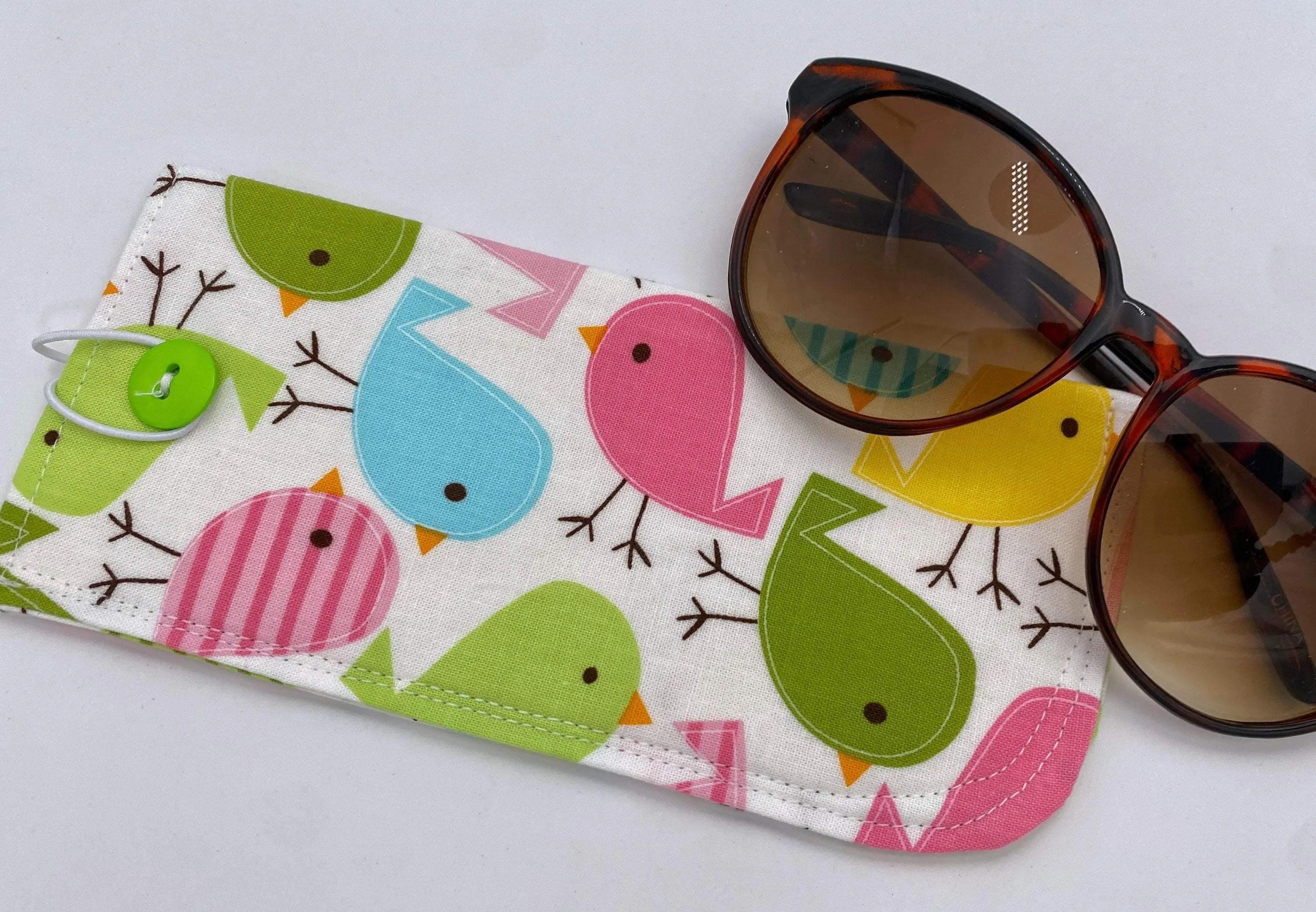 Birds Eye Glasses Case, Animal Reading Glasses Pouch, Sunglasses Cozy