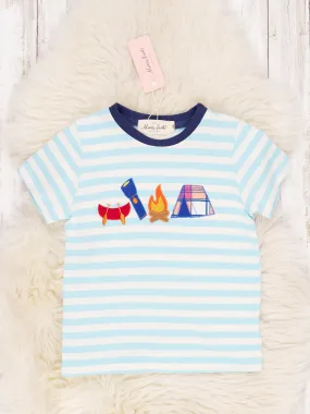 Blue Stripe Camping Shirt