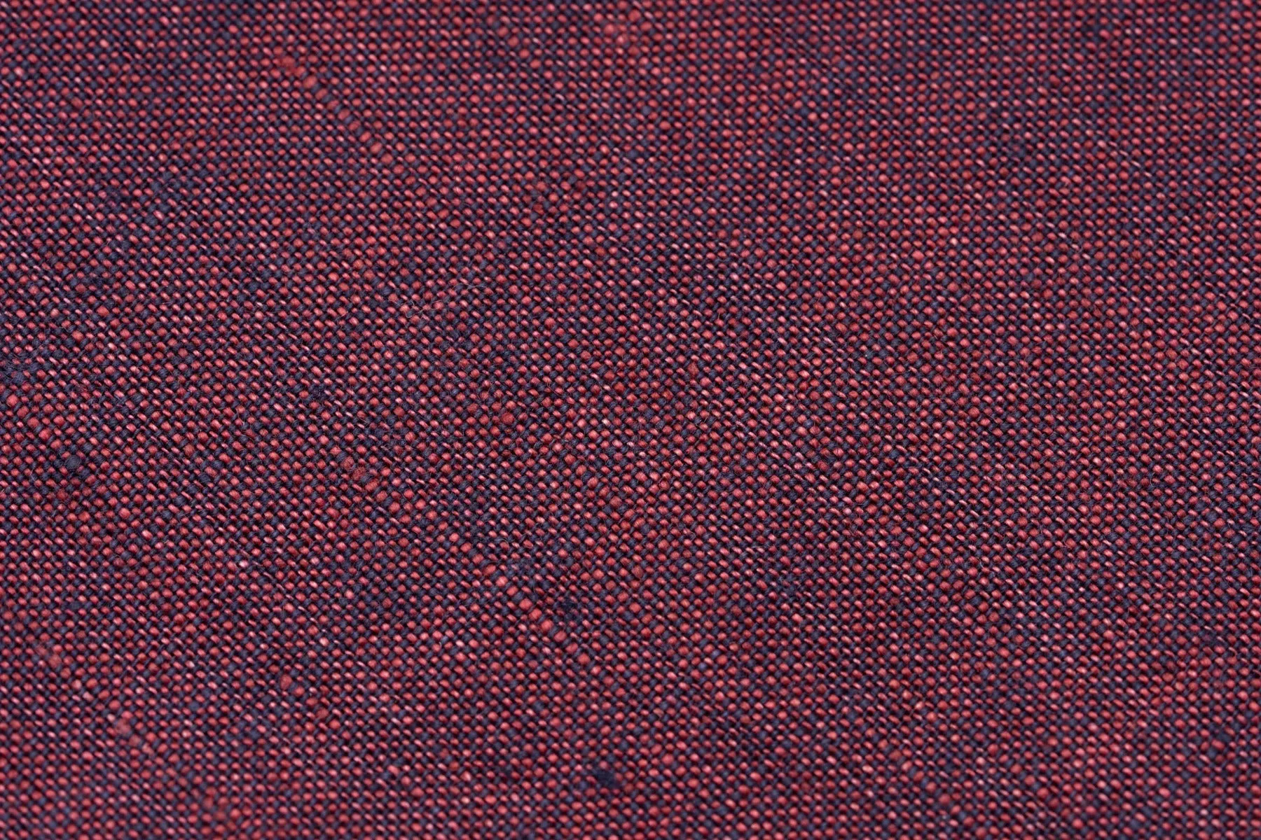 Blue X-Stitch Edge Dark Burgundy Linen Pocket Square