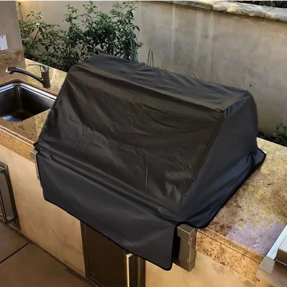 Built-In BBQ Outdoor Gas Grill Cover 33L x 30D x 16H Vinyl Black