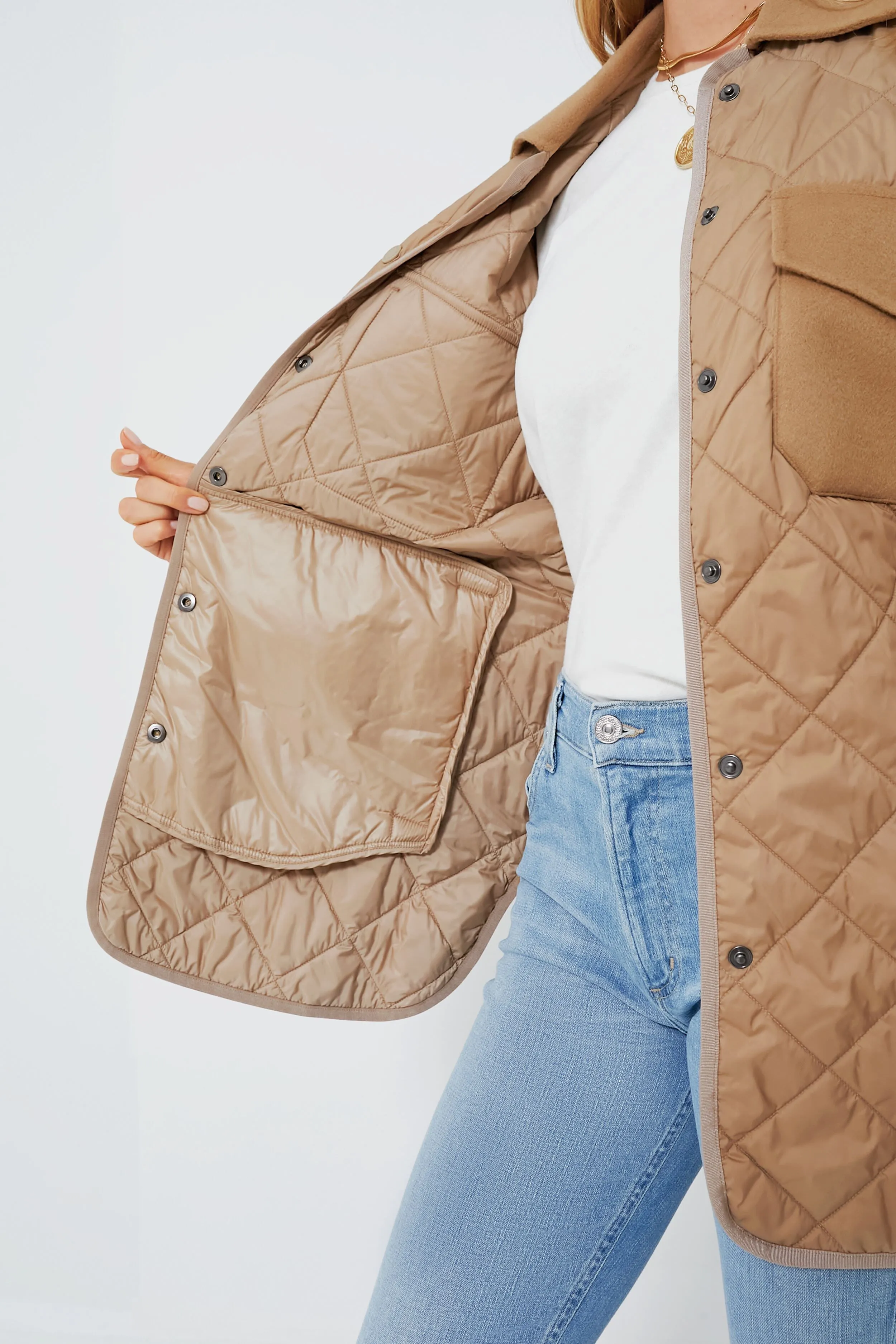 Camel Quilted Paprica Jacket