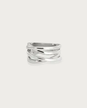 Criss Cross Ring in Silver