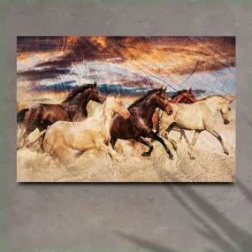 Galloping Horses Canvas Wall Art