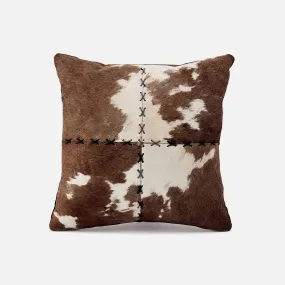 Homestead Throw Pillow in Aston Leather - Brown