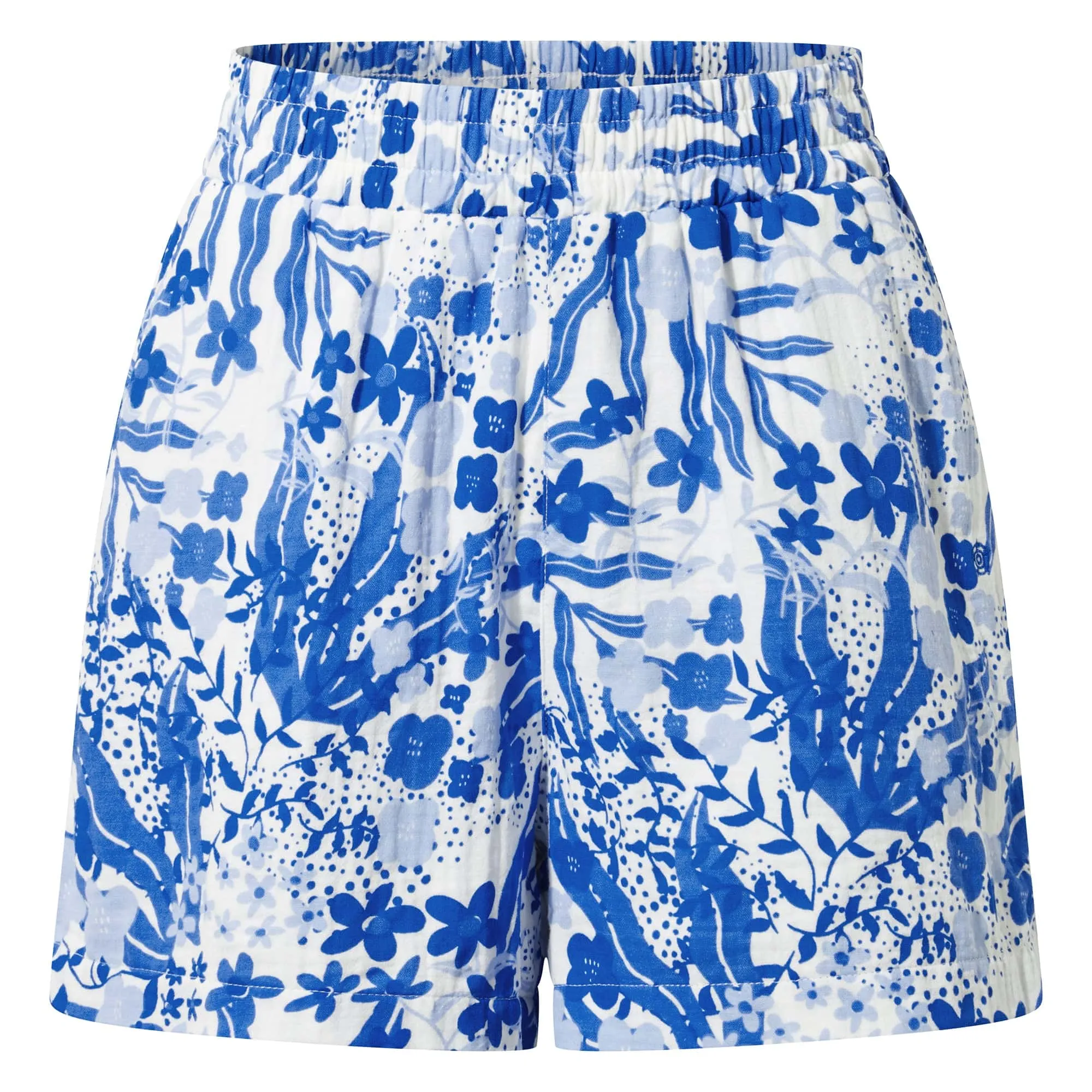 Leighton Womens Shorts - Blue Flower Print