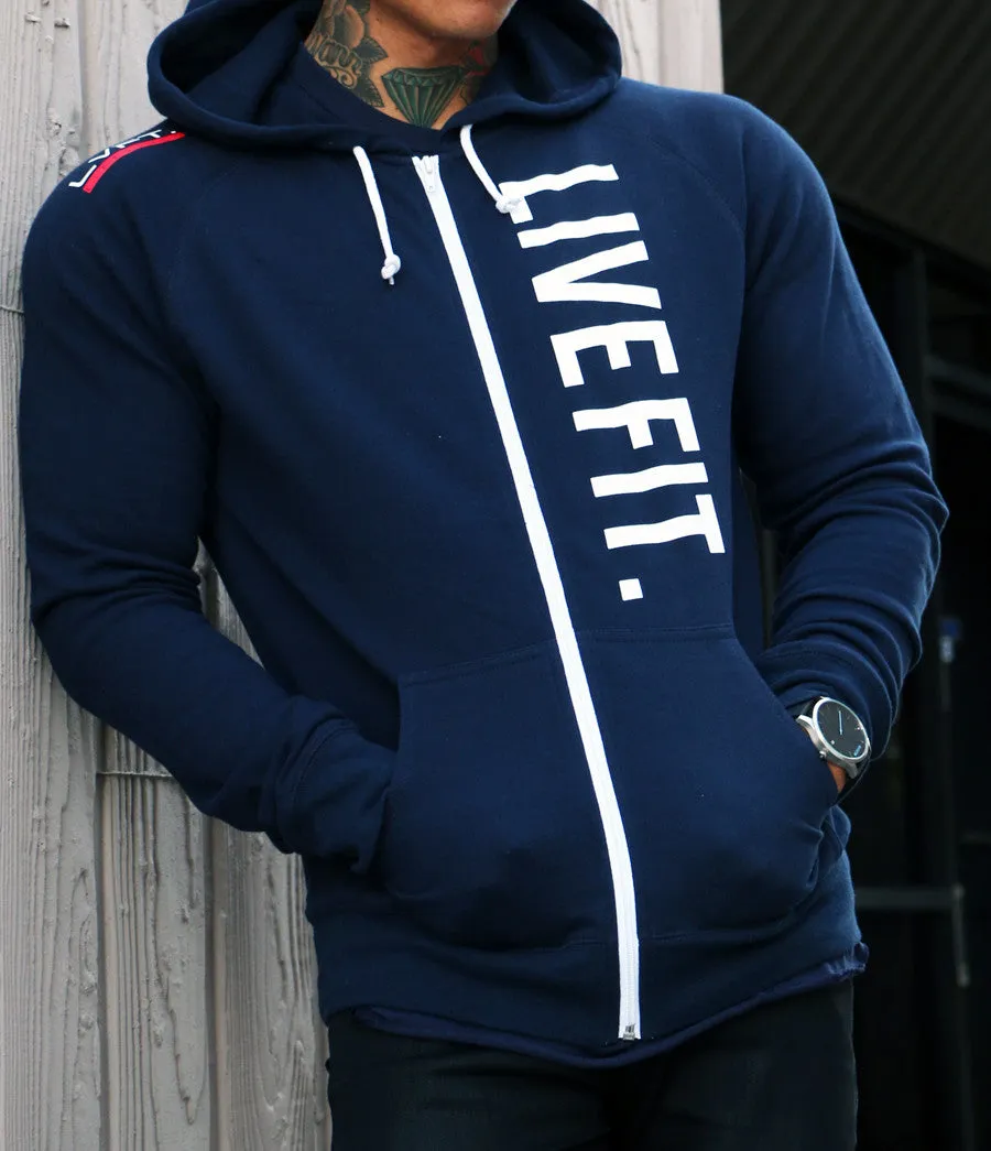 Live Fit Zip Up - Navy