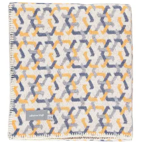 Navy & Orange Organic Cotton Throw