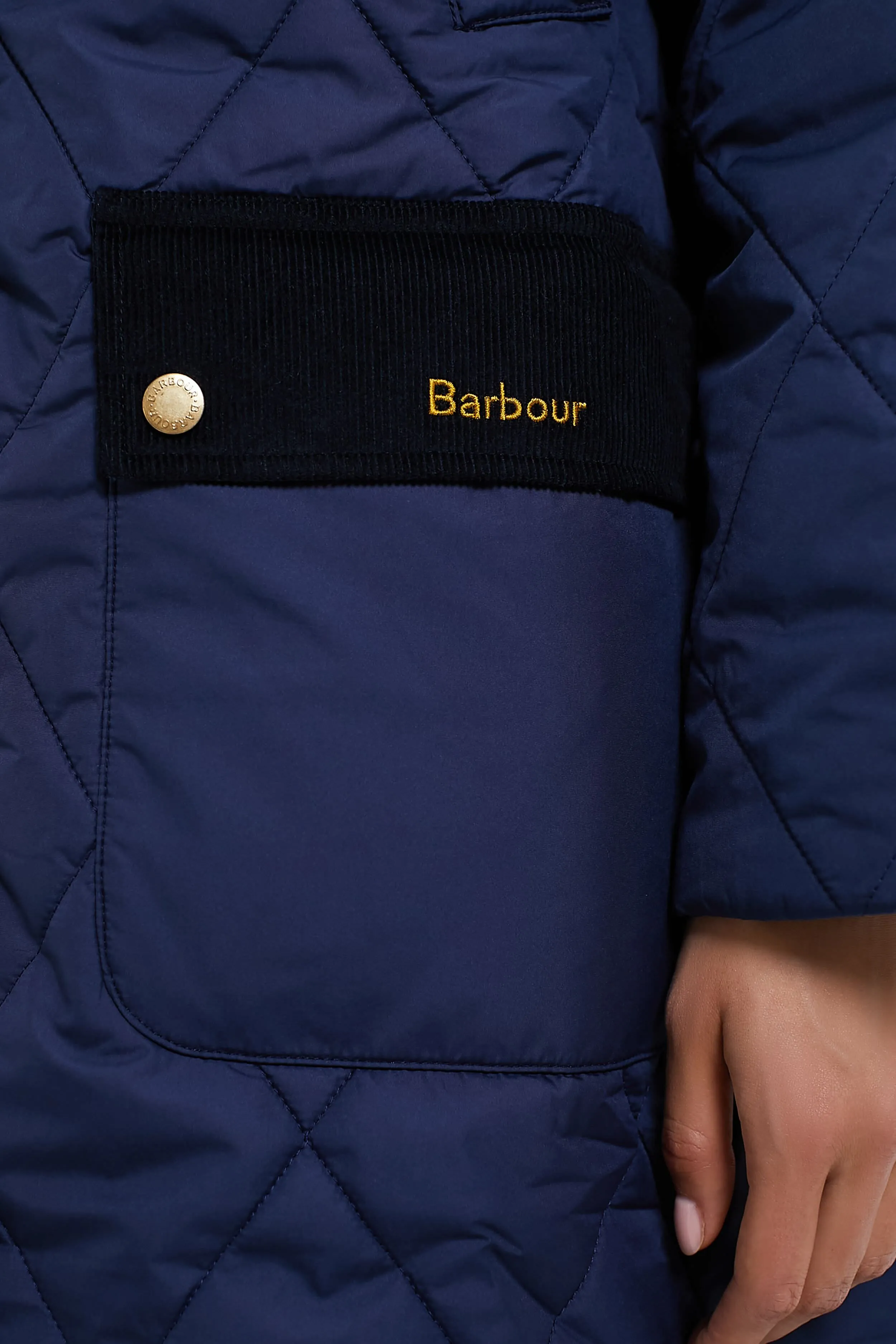 Navy Cookston Quilted Coat