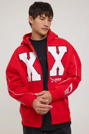 Neovision Touchdown Zip-Up Street Hoodie Red