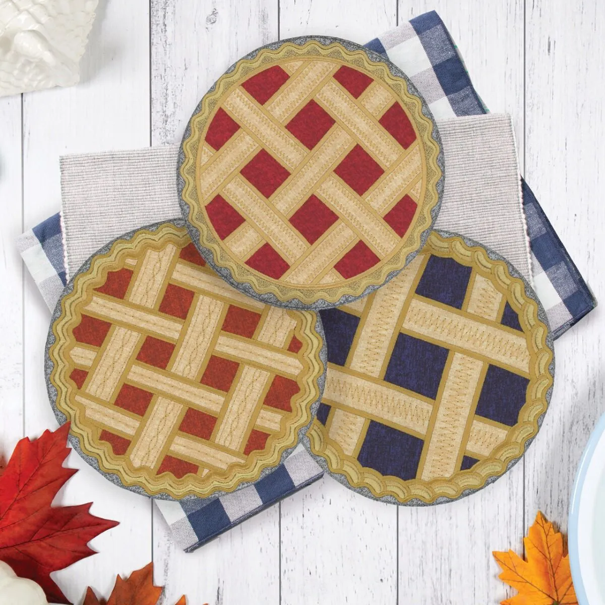 OESD Pie Please Hot Pads Embroidery Collection