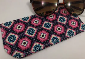 Pink, Blue, Black Eye Glasses Cover, Sunglass Pouch, Handmade Reading Glass Case