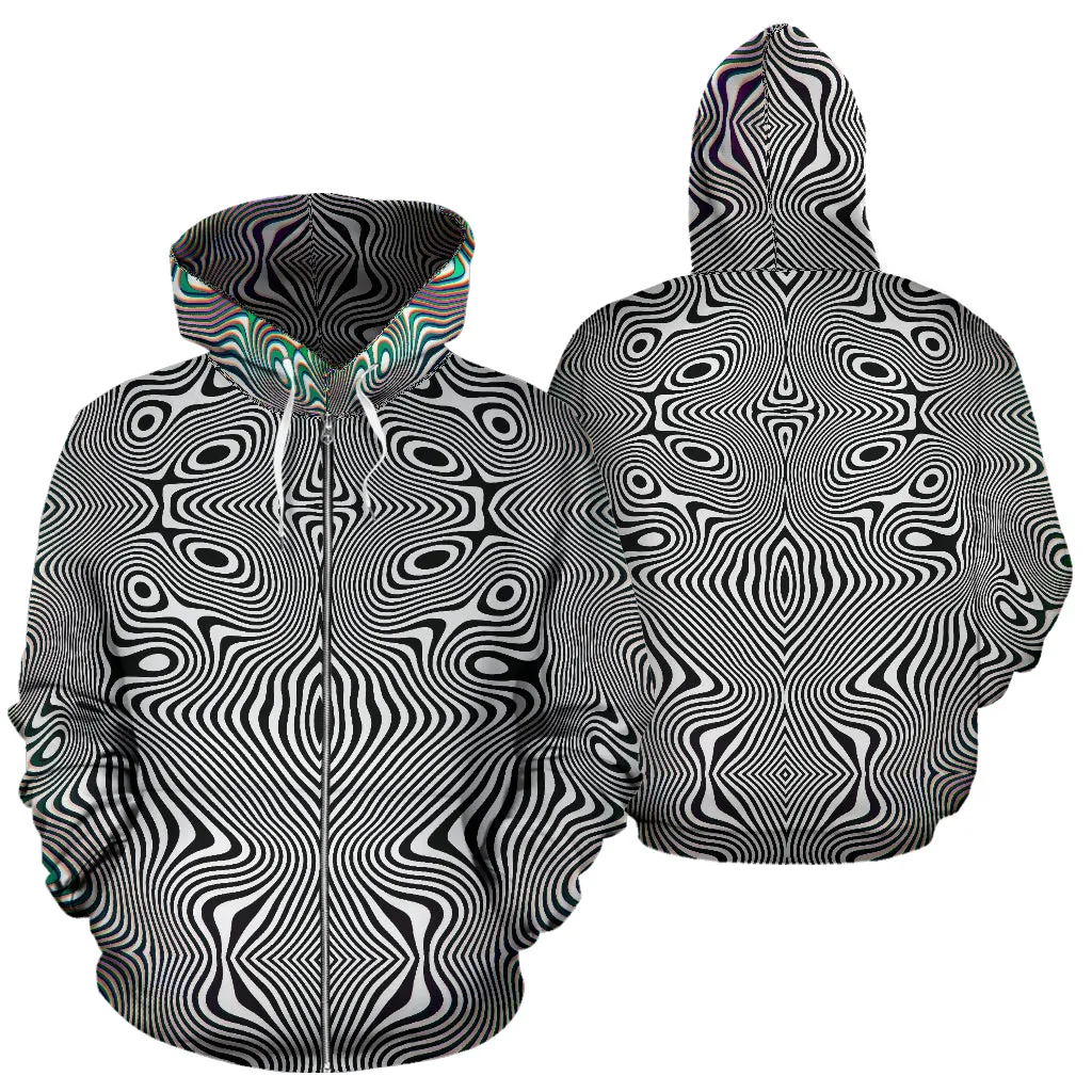 Prismatic Frequency II Unisex Zip Up Hoodie