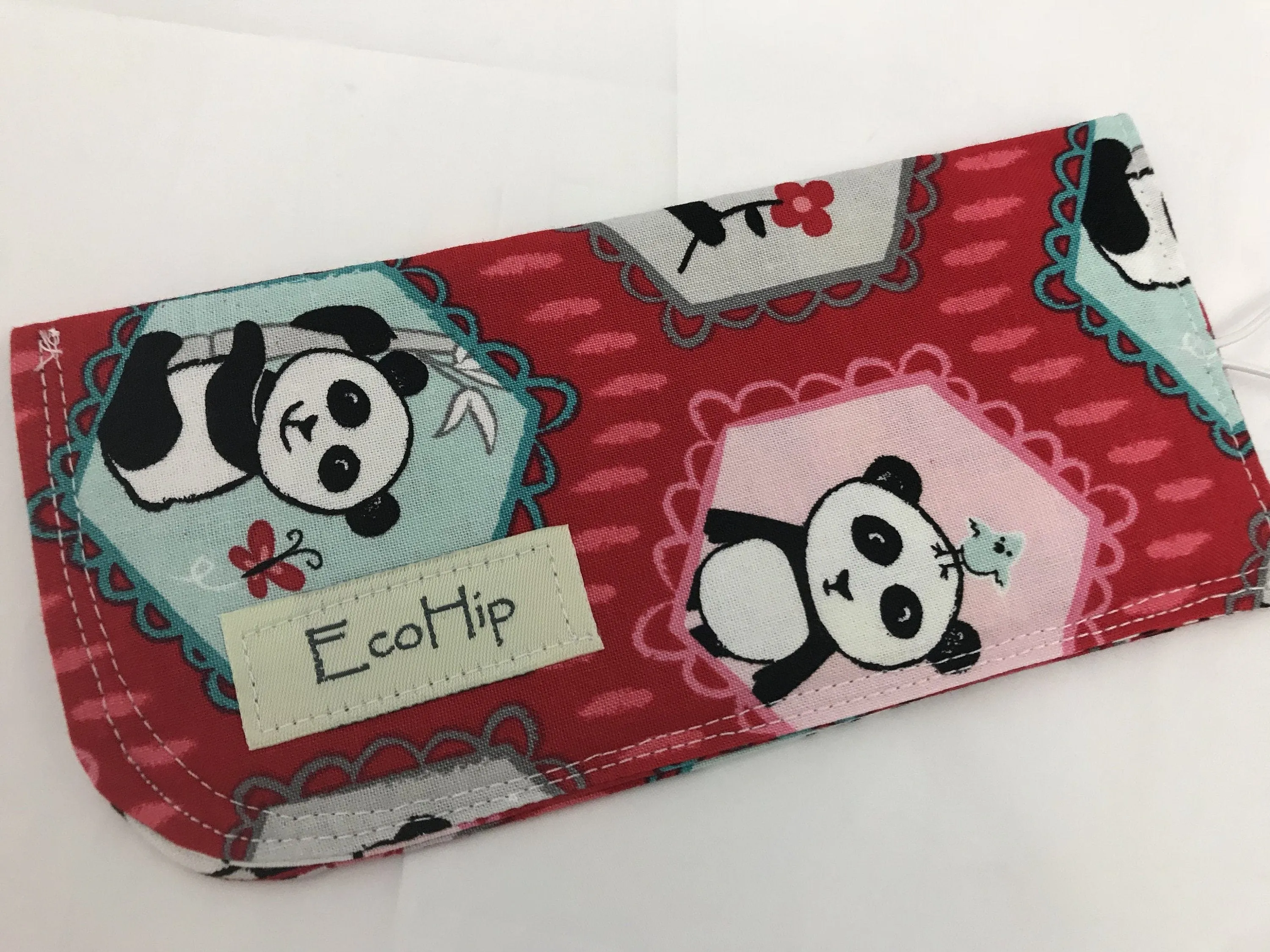 Red Sunglasses Case, Soft Eye Glasses Pouch, Panda Bear Reading Glasses Holder