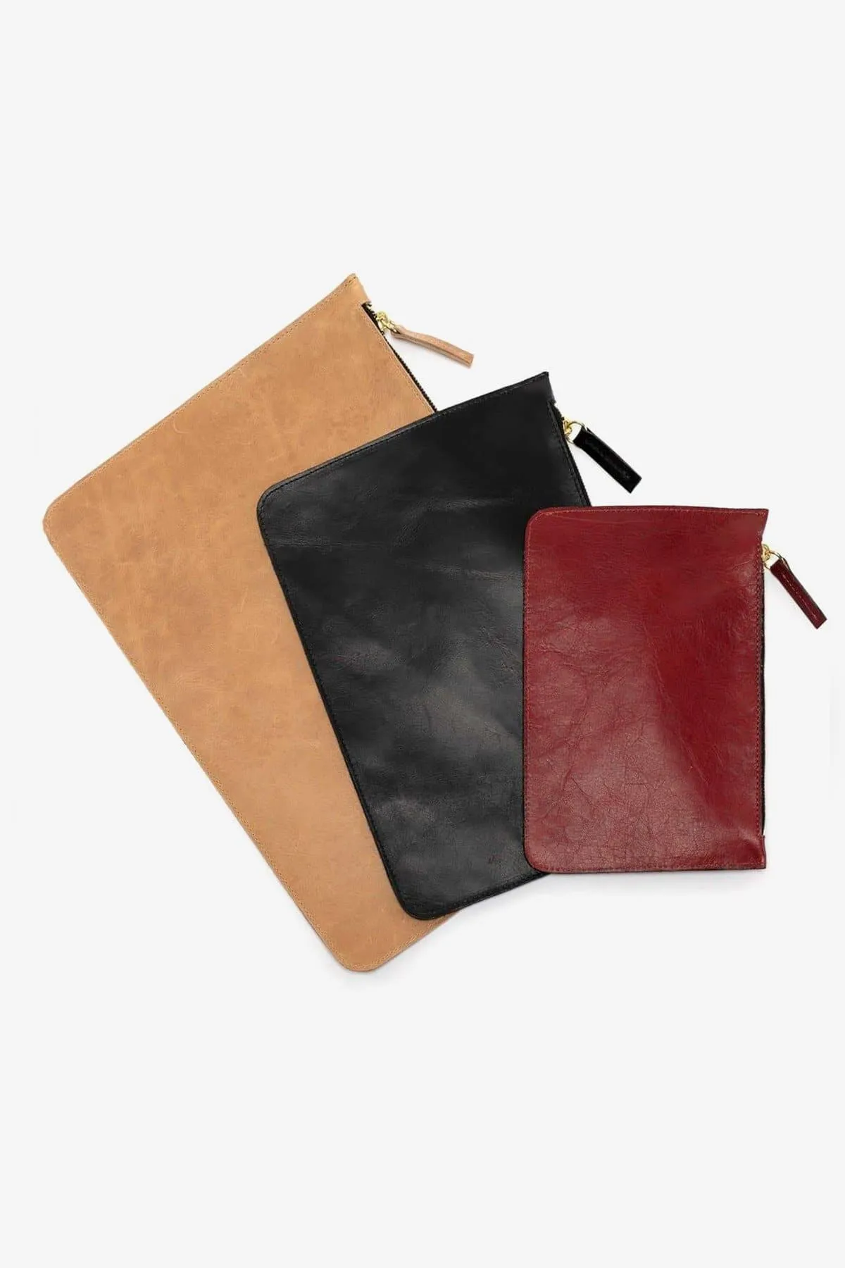 RLH3413 - Large Leather Zip Pouch