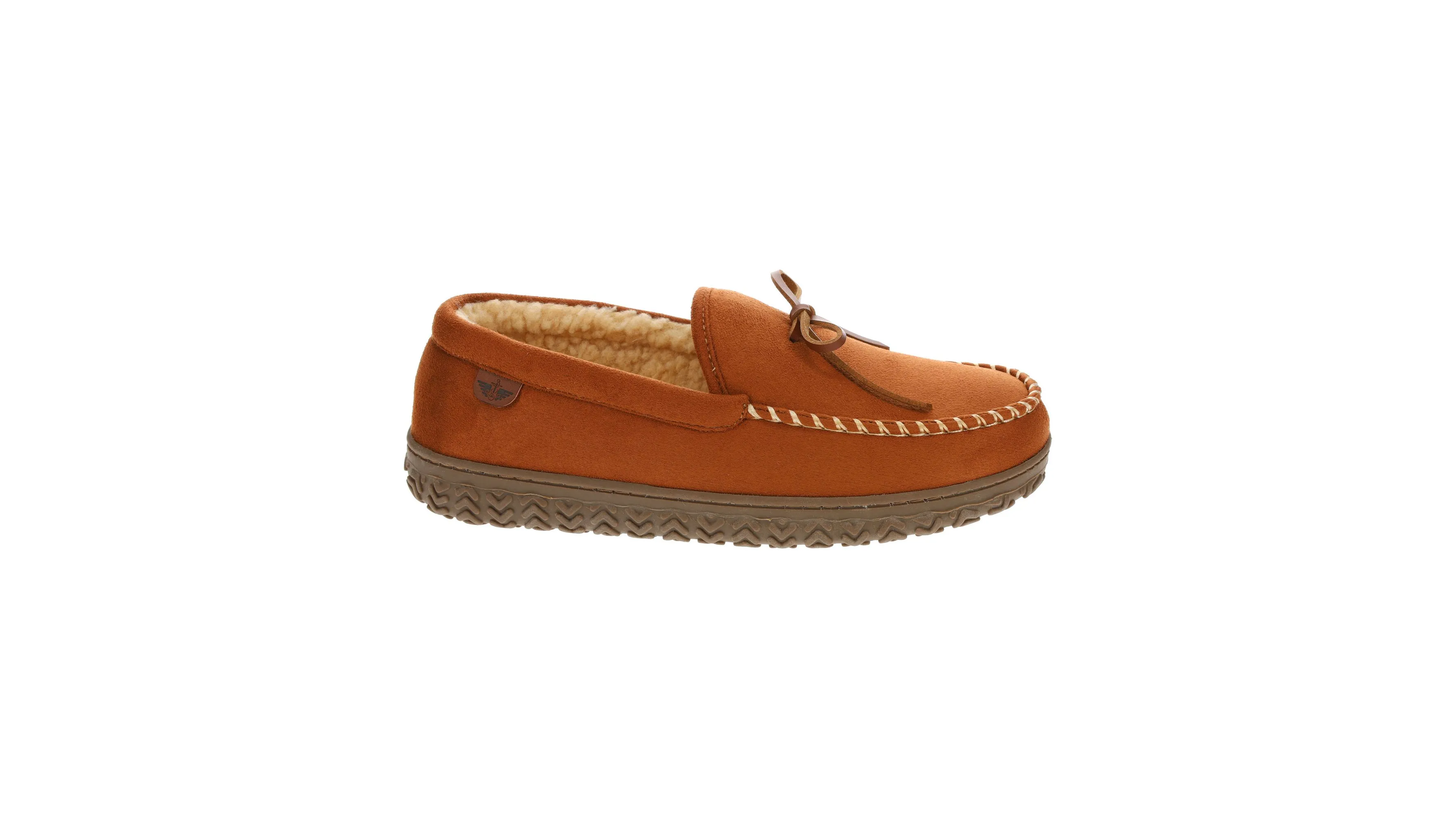 Rugged Microsuede Boater Moccasin Slippers