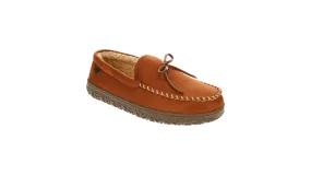 Rugged Microsuede Boater Moccasin Slippers