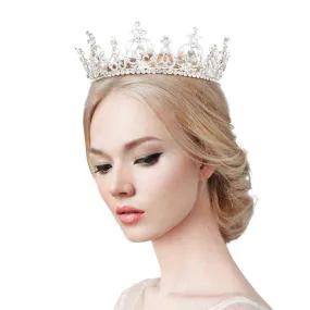 Stone Embellished Crown Tiara