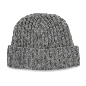 The Beanie in Grey Melange Merino