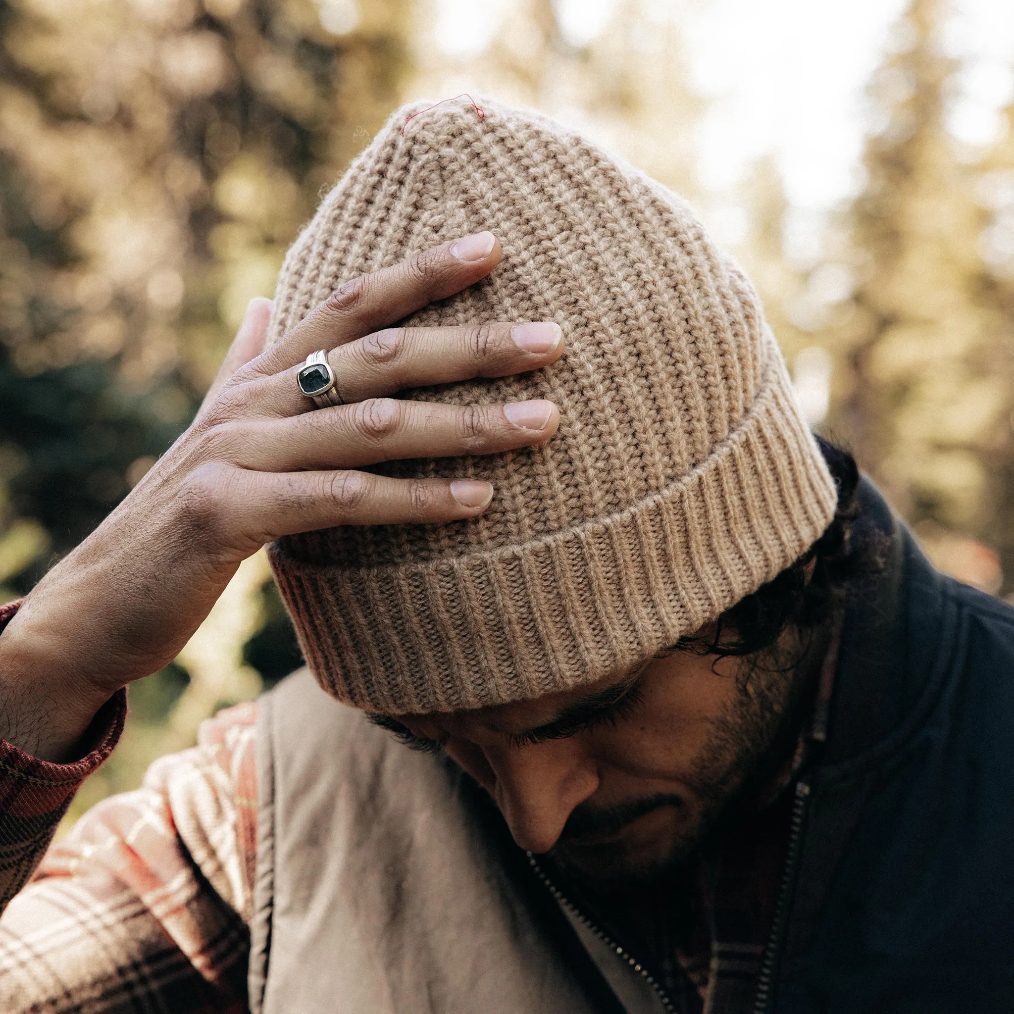 The Fisherman Beanie in Camel