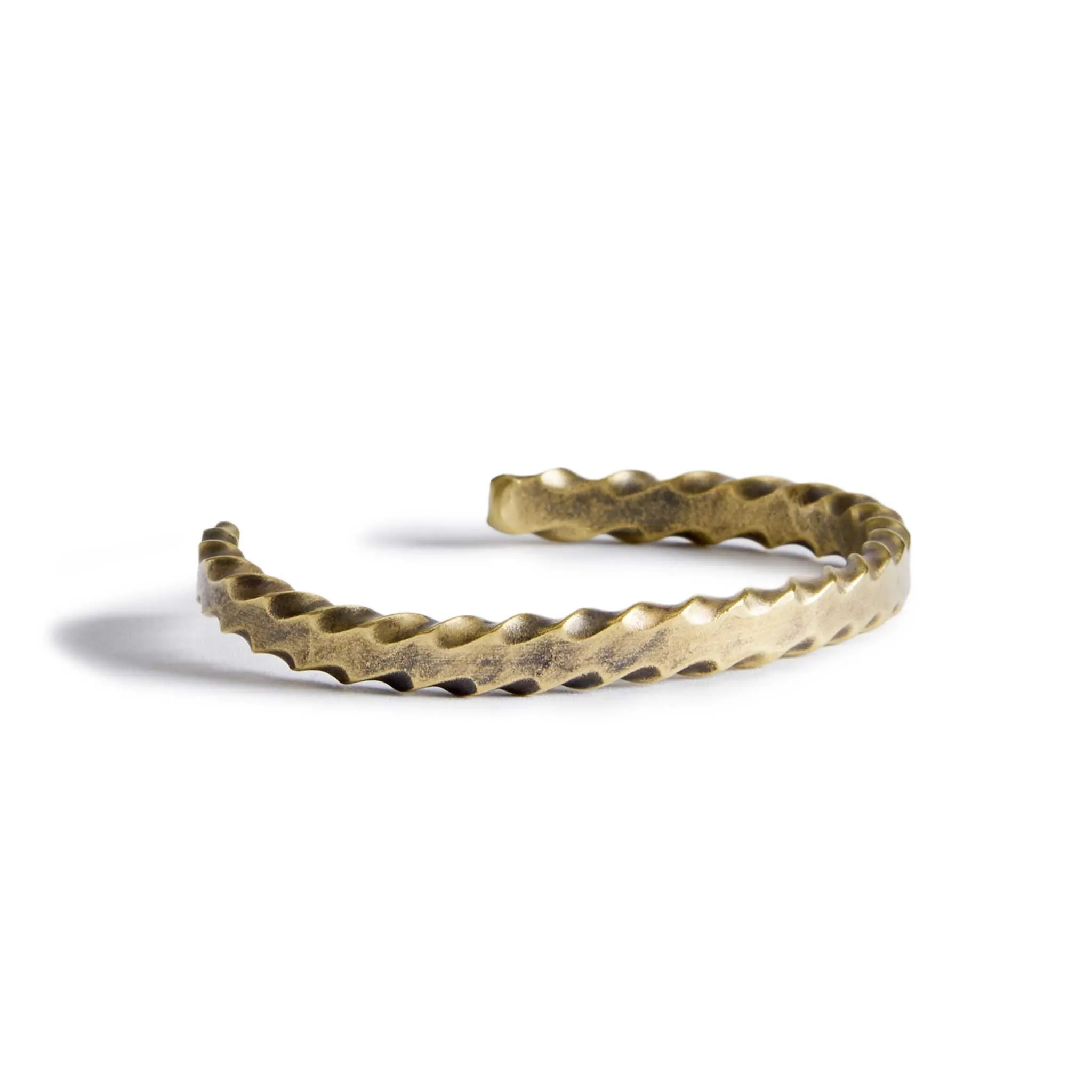 The Twisted Cuff in Brass