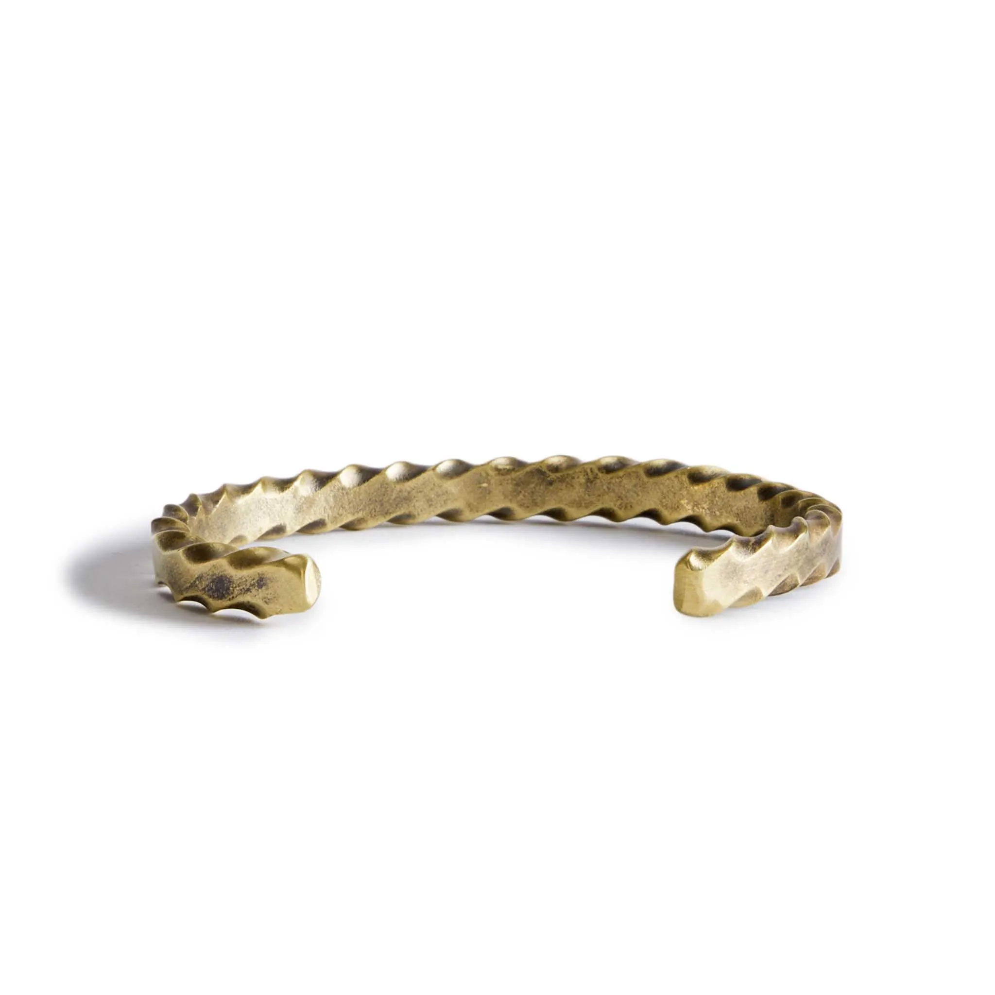 The Twisted Cuff in Brass