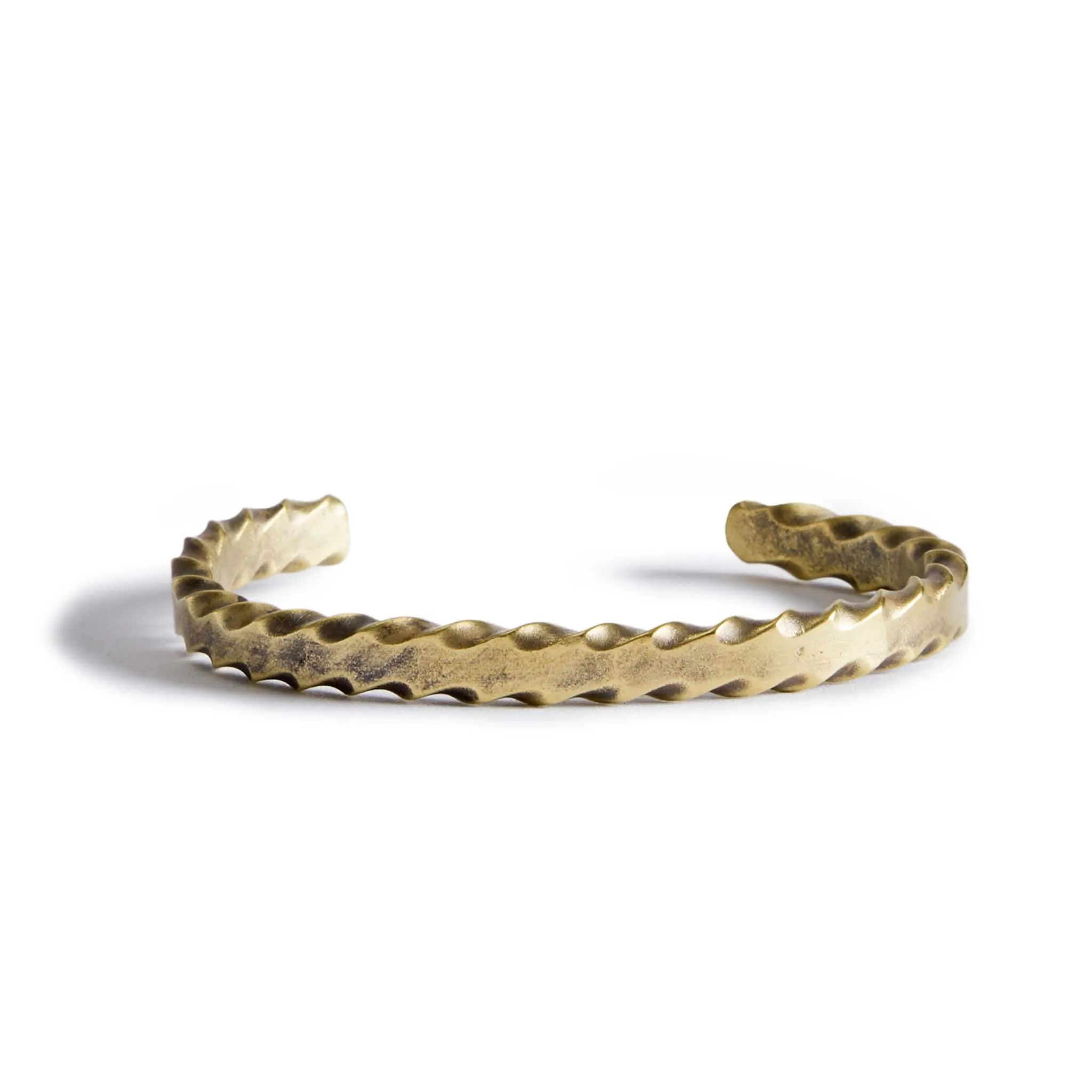 The Twisted Cuff in Brass