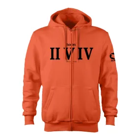 Zip-up Hoodie - Orange (Heavy Fabric)