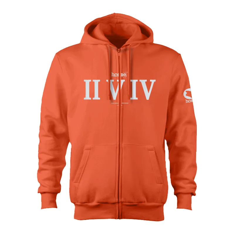 Zip-up Hoodie - Orange (Heavy Fabric)